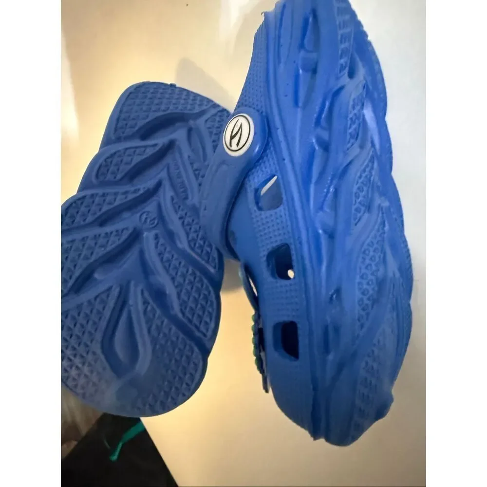 Crocs Toddler Lightweight Slip-On Clogs with Jibbitz Charms Blue Size 21